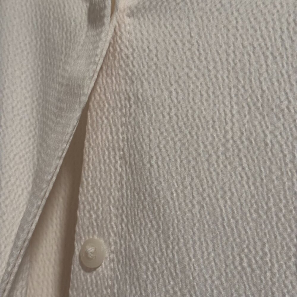 Express Ivory Textured Button Down Collared Blous… - image 7